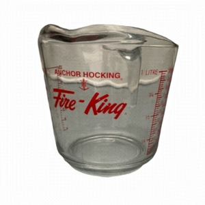 𝅺FIRE King 4 cup/ 1 litre vintage glass measuring cup